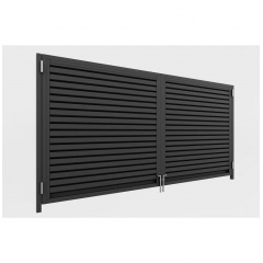 Ворота розпашні Жалюзі Лего (Темно-коричневий) Київ