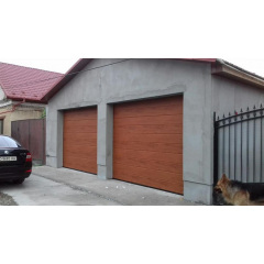 Cекційні Секційні гаражні ворота Gant Plus розмір 2700 х 2300 мм. (Широка лінія - Золотий дуб (Торсіон) Київ