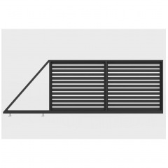 Ворота відкатні Ранчо класичне (Темно-коричневий) Самбір