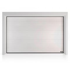 Секционные гаражные ворота Gant Plus Pro - панель Широкая линия, размер 2400x2200 мм., цвет Белый RAL 9010. Ручное управление. Киев