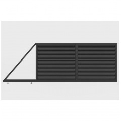 Ворота відкатні Твінго класичне (Темно-коричневий) Самбір