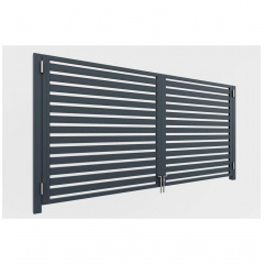 Ворота розпашні Ранчо класичне (Антрацит) Самбір