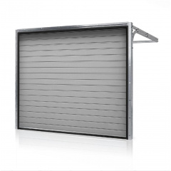 Секционные гаражные ворота Gant Plus - панель Широкая линия, размер 2500x2200 мм., цвет Серебро RAL 9006. Ручное управление. Киев
