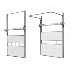 Промышленные гаражные ворота Gant Plus Pro - панель Широкая линия, размер 4100x3200 мм., цвет Голубой - Solent Blue. Ручное управление. Киев