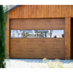 Секционные гаражные ворота Gant Plus - панель Широкая линия, размер 2700x2300 мм., цвет Золотой дуб. Ручное управление. Киев