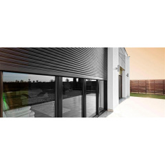 Захисні ролети Gant - профіль 55-й, розмір 2954x2205 мм., колір Коричневий RAL 8014. Ручне управління. Київ