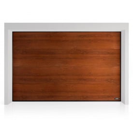 Промислові гаражні ворота Gant Plus Pro - панель Широка лінія, розмір 2500x2100 мм., колір Темний дуб. Ручне управління.