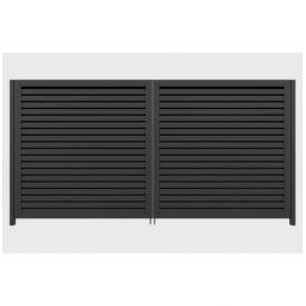 Ворота розпашні Жалюзі стандарт (Темно-коричневий)