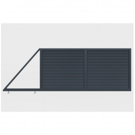 Ворота відкатні Твінго класичне (Антрацит)