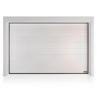 Промислові гаражні ворота Gant Plus Pro - панель Широка лінія, розмір 3500x2500 мм., колір Білий RAL 9010. Ручне управління.