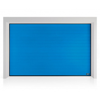 Секційні гаражні ворота Gant PR - панель Широка лінія, розмір 2500x2100 мм., колір Блакитний - Solent Blue. Ручне управління.