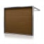 Секційні гаражні ворота Gant Plus - панель Широка лінія, розмір 3600x3100 мм., колір Коричневий RAL 8014. Ручне управління. Київ