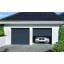 Секционные гаражные ворота Gant Plus - панель Широкая линия, размер 3500x2500 мм., цвет Антрацит RAL 7016. Ручное управление. Киев