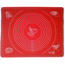 Силиконовый коврик 50 х 40 см с разметкой красный SnS