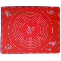 Силіконовий килимок 50 х 40 см із розміткою червоний SnS Київ