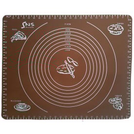 Силиконовый коврик 50 х 40 см с разметкой коричневый SnS