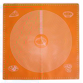 Силиконовый коврик 70 х 70 см с разметкой оранжевый Genes