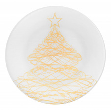 Тарелка Viva NY Tree Gold 25 см Бело-золотистый (7109508)