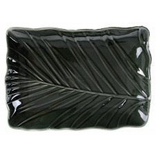 Блюдо Limited Edition Leaf 24.5х17 см Сірий (6990676)