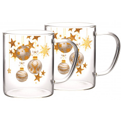 Набор чашек Viva NY Balls 400 мл 2 шт Прозрачный (7109512) Геническ