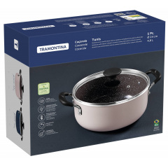 Кастрюля Tramontina Tunis 4.8 л 24 см Бежевый (7067744) Вышгород