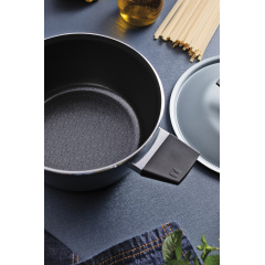 Кастрюля Tramontina Spezia Blue 4.3 л 24 см Серо-черный (7096827) Киев