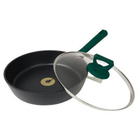 Сковорода Ringel Herbal 22 см Чорно-зелений (6806842)