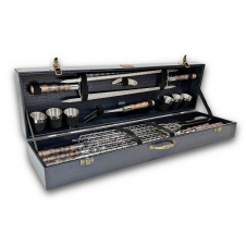 Шампури в кейсі Gorillas BBQ Косуля Elit 77 см 20 шт Чорний (BS74)
