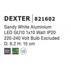 Спот Nova Luce Dexter 15 см Белый (Nova821602) Черкассы