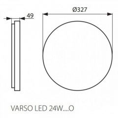 Потолочный светильник Kanlux Varso 4.9 см Белый (Kan26444) Луцк