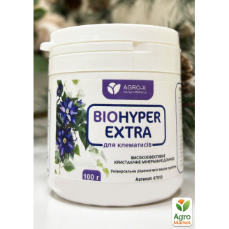 Мінеральне добриво BIOHYPER EXTRA Для клематисів (Біохайпер Екстра) ТМ AGRO-X 100г