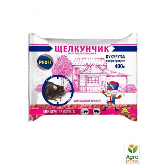 Родентицид від мишей та щурів Лускунчик (кукурудза, пакет) 400г