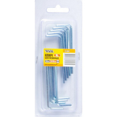 Ключ шестигранний MASTERTOOL CrV 2.5 мм 20-59 мм 10 шт 75-0002 Київ