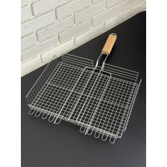 Решітка гриль для барбекю Gorillas BBQ 40x30 см Хром (RGB3) Прилуки