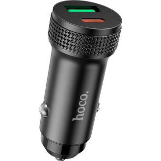Автомобільний зарядний пристрій Hoco Z49B Level Black (614399)
