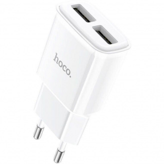 Мережевий зарядний пристрій Hoco C88A 2-USB White
