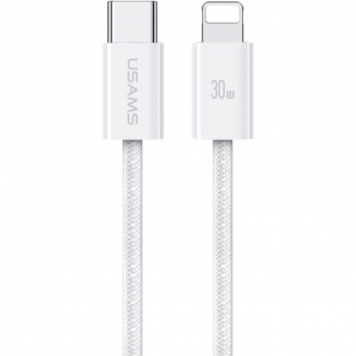 Кабель Usams US-SJ657 U86 USB-C to Lightning PD 30W 1.2m White