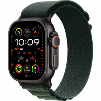 Смарт-годинник Apple Watch Ultra 2 49mm Black Titanium Case with Dark Green Alpine Loop Medium (MX4R3)