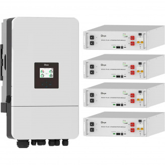 Система хранения энергии Deye SUN-12K-SG05LP3-EU-SM2 12kW + 4 АКБ SE-G5.1 Pro-B 20.4kWh (51.2V/100Ah/5120Wh)