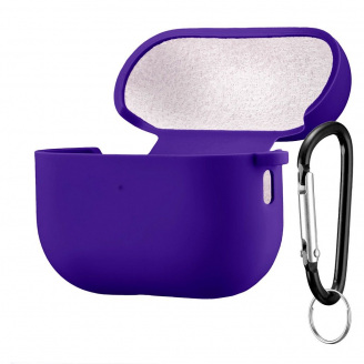Чохол Silicone Case + Carbine для Apple AirPods Pro 2 Deep Purple