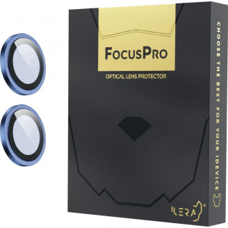 Захисне скло на камеру iLera FocusPro Lens для Apple iPhone 16/16 Plus Blue (iLFPBl16)