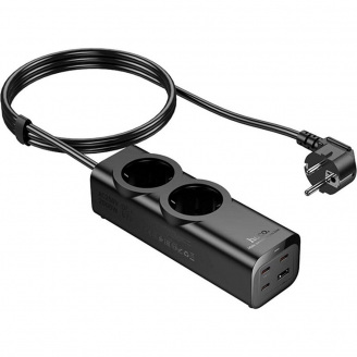 Мережевий фільтр Hoco NS10 Wisdom Black (638500)