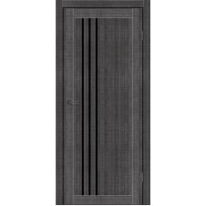 Дверное полотно MS DOORS NEVADA 90х200 см Вудгрей Стекло черное (156267)