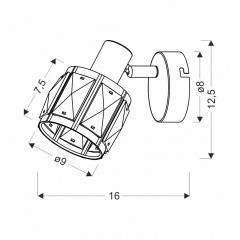 Бра Candellux Dubai 16x12.5 см Золотистый (91-23476) Полтава