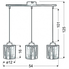 Люстра Candellux Cox 54x125 см Черный (33-59369) Тячев