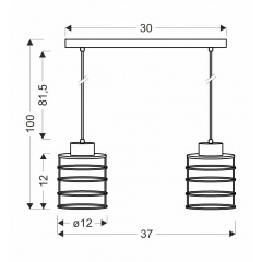 Люстра Candellux Glob 37x100 см Медно-черный (32-00361) Киев