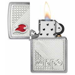 Зажигалка бензиновая Zippo 200 Tiles Emblem (48126) Надворная