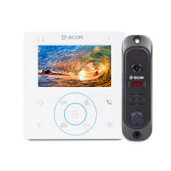 Комплект видеодомофона и видеопанель BCOM BD-480 White Kit Киев
