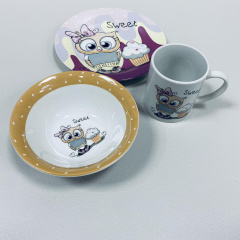 Набор детской столовой посуды Limited Edition C525 Sweet Owl 3 предмета Николаев