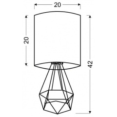 Настольная лампа Candellux Graf Черный (41-62925) Ворожба
